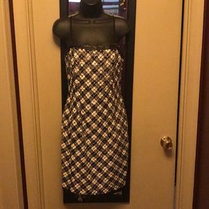 Vintage Bill Blass black and white beaded dress